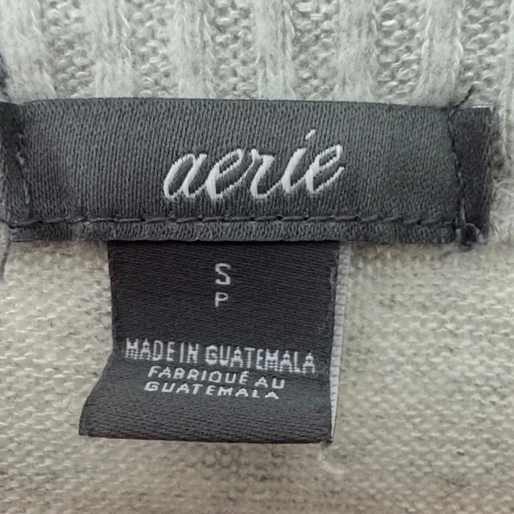 Aerie Oversized Soft Gray Knit Top - Picture 2 of 6